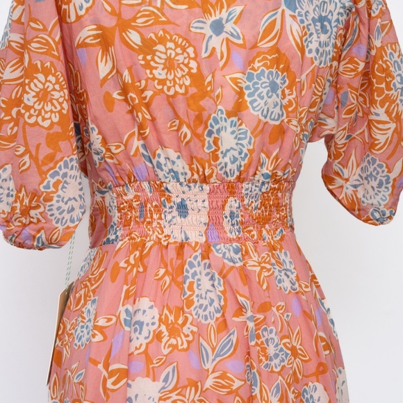 Trovata Birds of Paradis -  Gia Cotton Puff Sleeve Dress. - Picture 12 of 14